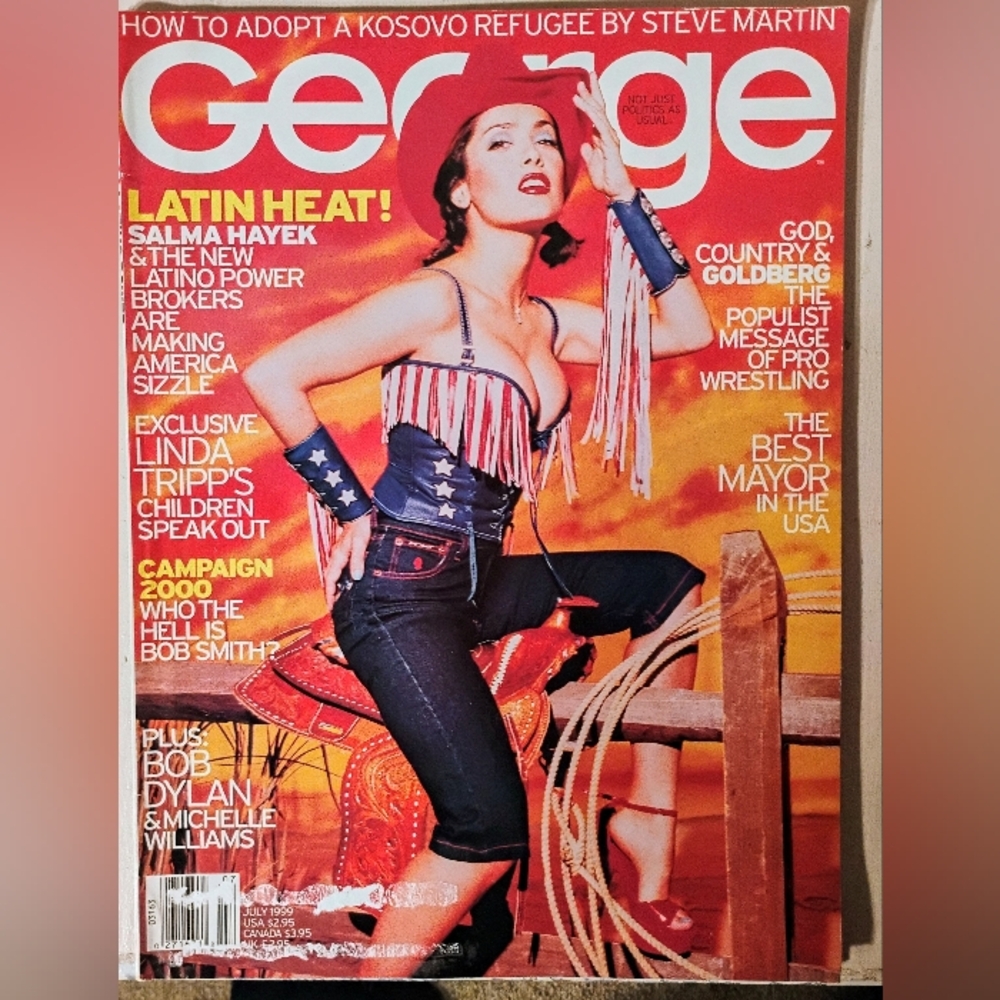 George Magazine - July 1999 "Latino Power" Issue/Salma Hayek Cover VGC